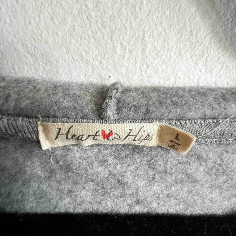 Gray Ruffle‎ Zip Up Sweater Vintage Inspired Retro Coquette Soft Girl Large